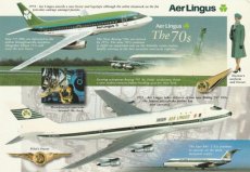 Airline issue postcard - Aer Lingus - The 70s