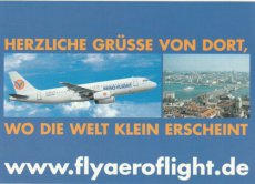 Airline issue postcard - Aero Flight A320 Airline issue postcard - Aero Flight Airbus A320