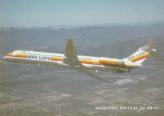 Airline issue postcard - Aero Lloyd MD-83