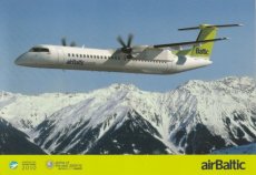 Airline issue postcard - Air Baltic Dash 8 Q400 Airline issue postcard - Air Baltic Dash 8 Q400