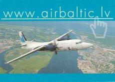 Airline issue postcard - Air Baltic Fokker 50
