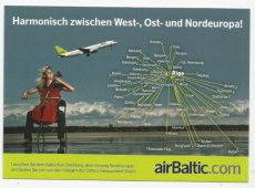 Airline issue postcard - Air Baltic Summer Timetable 2009 Germany