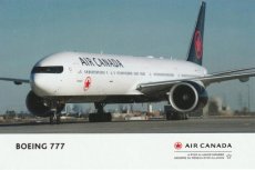 Airline issue postcard - Air Canada Boeing 777