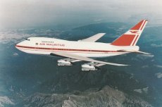 Airline issue postcard - Air Mauritius Boeing 747S Airline issue postcard - Air Mauritius Boeing 747SP