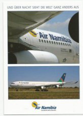 Airline issue postcard - Air Namibia Airbus A340 Airline issue postcard - Air Namibia Airbus A340
