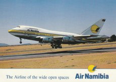 Airline issue postcard - Air Namibia Boeing 747SP