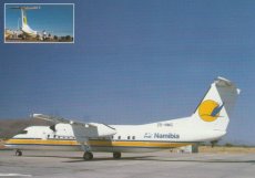 Airline issue postcard - Air Namibia Dash DHC 8