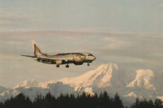 Airline issue postcard - Alaska Airlines Boeing 737-400 "Salmon-Thirty-Salmon"