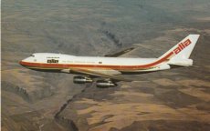 Airline issue postcard - Alia Boeing 747-200 Airline issue postcard - Alia The Royal Jordanian Airline Boeing 747