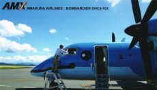 Airline issue postcard - Amakusa Airlines Dash 8-103 nose