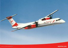Airline issue postcard - Austrian Airlines Dash DHC 8 Q400