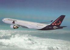 Airline issue postcard - Brussels Airlines Airbus A330-300