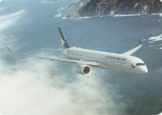 Airline issue postcard - Cathay Pacific Airbus A350