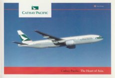 Airline issue postcard - Cathay Pacific Boeing 777