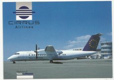 Airline issue postcard - Cirrus Airlines / Team Lufthansa Dash 8-300