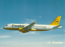 Airline issue postcard - Condor Airbus A320