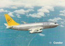 Airline issue postcard - Condor Boeing 737-200