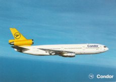 Airline issue postcard - Condor DC-10-30