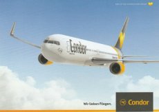 Airline issue postcard - Condor / Thomas Cook Airlines Boeing 767-300ER