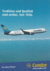 Airline issue postcard - Condor / Thomas Cook Boeing 767-300ER