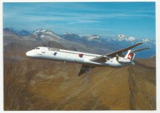 Airline issue postcard - Crossair MD-82