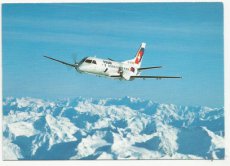 Airline issue postcard - Crossair Saab 340