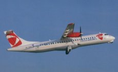 Airline issue postcard - CSA Czech Airlines ATR-72 OK-XFD