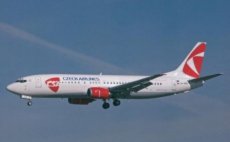 Airline issue postcard - CSA Czech Airlines Boeing 737-400 OK-DGN