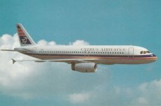 Airline issue postcard - Cyprus Airways Airbus A320 - 50 Years 1947 - 1997