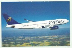 Airline issue postcard - Cyprus Airways Airbus A330