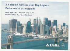 Airline issue postcard - Delta Airlines Berlin Airline issue postcard - Delta Airlines Berlin Tegel / Frankfurt / New York JFK