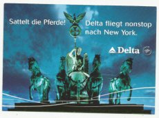 Airline issue postcard - Delta Airlines Berlin TXL Airline issue postcard - Delta Airlines Berlin TXL - New York JFK