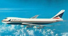 Airline issue postcard - Delta Airlines Boeing 747 Airline issue postcard - Delta Airlines Boeing 747