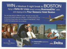 Airline issue postcard - Delta Airlines Boeing 767 Airline issue postcard - Delta Airlines London Gatwick - Boston Boeing 767