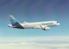 Airline issue postcard - Discover Airlines Airbus Airline issue postcard - Discover Airlines Airbus A320