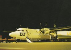 Airline issue postcard - DLT Fokker 50