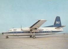 Airline issue postcard - DLT Fokker F-27 Airline issue postcard - DLT Fokker F-27