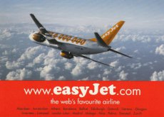 Airline issue postcard - EasyJet Boeing 737