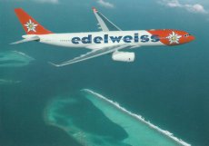 AIRLINE ISSUE POSTCARD - EDELWEISS AIR AIRBUS A330 AIRLINE ISSUE POSTCARD - EDELWEISS AIR AIRBUS A330