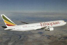 Airline issue postcard - Ethiopian Airlines B767-3 Airline issue postcard - Ethiopian Airlines Boeing 767-300