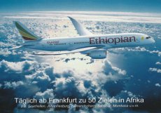 Airline issue postcard - Ethiopian Airlines B787 Airline issue postcard - Ethiopian Airlines Boeing 787