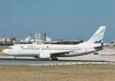 Airline issue postcard - Euro Atlantic Airways Boeing 737-300