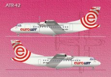 Airline issue postcard - EuroLot ATR-42 Airline issue postcard - EuroLot ATR-42