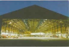 Airline issue postcard - European Aviation BAC-1-11 hangar