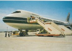 Airline issue postcard - Evergreen International Boeing 747