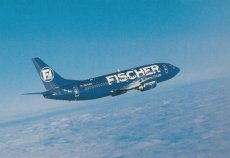 Airline issue postcard - Fischer Air B737-300