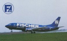 Airline issue postcard - Fischer Air Boeing 737-3 Airline issue postcard - Fischer Air Boeing 737-3