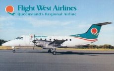 Airline issue postcard - Flight West Airlines Embraer 120