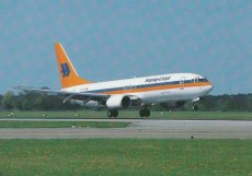 Airline issue postcard - Hapag Lloyd Boeing 737-800