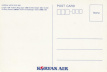 Airline issue postcard - Korean Air Boeing 747-400 Airline issue postcard - Korean Air Boeing 747-400